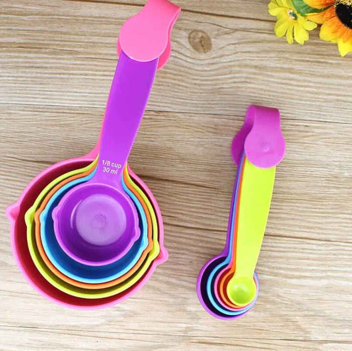 Colorful Plastic Measuring Spoons for Baking Tools