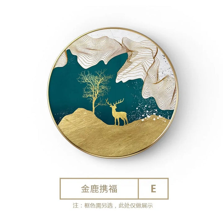 Abstract Colorful Circle Canvas Painting - MD Store