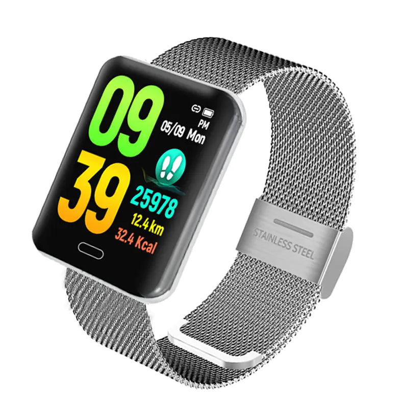 HD Square Touch Screen Waterproof Smart Fitness Watch