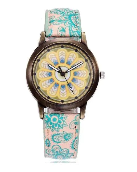 Vintage Ethnic Print Women's Quartz Watch Gift