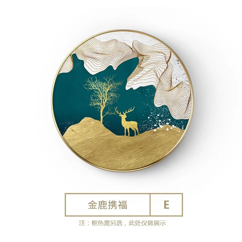 Abstract Colorful Circle Canvas Painting - MD Store