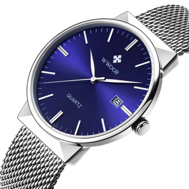 Men's Quartz Watch with Ultra-Thin Waterproof Design
