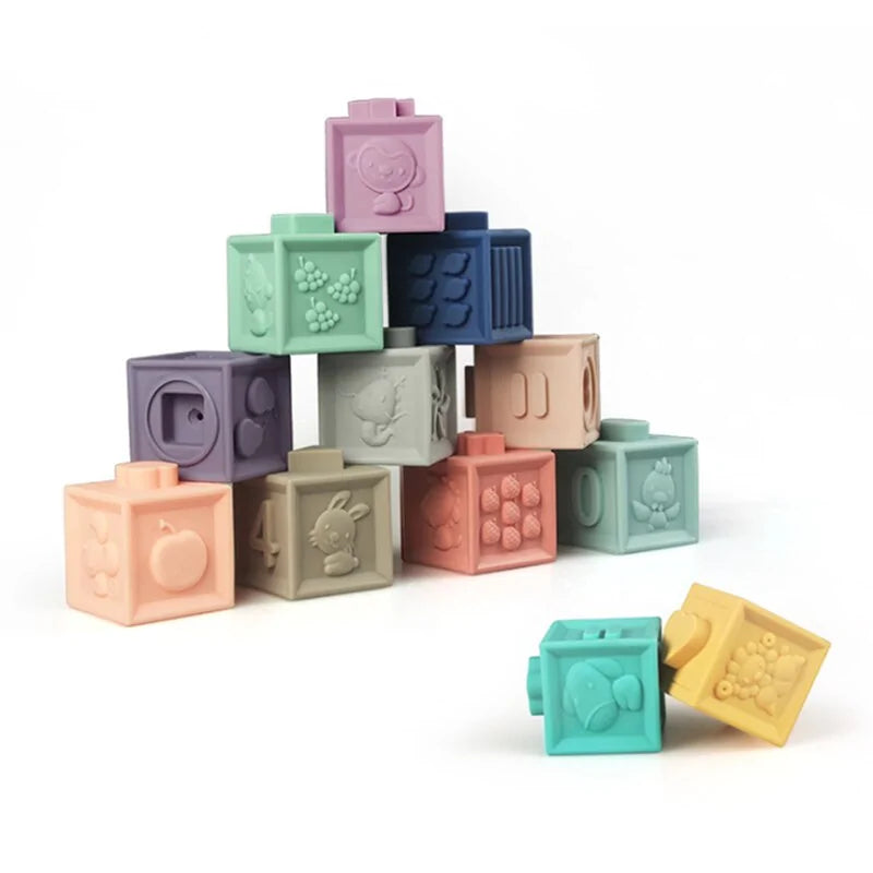 Silicone Educational Building Blocks For Toddlers - MD Store