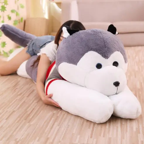Plush Toy, Siberian Husky Bear Doll, Sleep Pillow