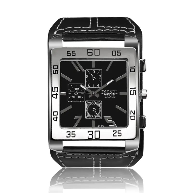 Casual Military Square Dial Watch for Men