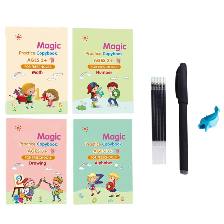 Children's Handwriting Tracing Book Set with Magic Practice Copybook and Pen - MD Store