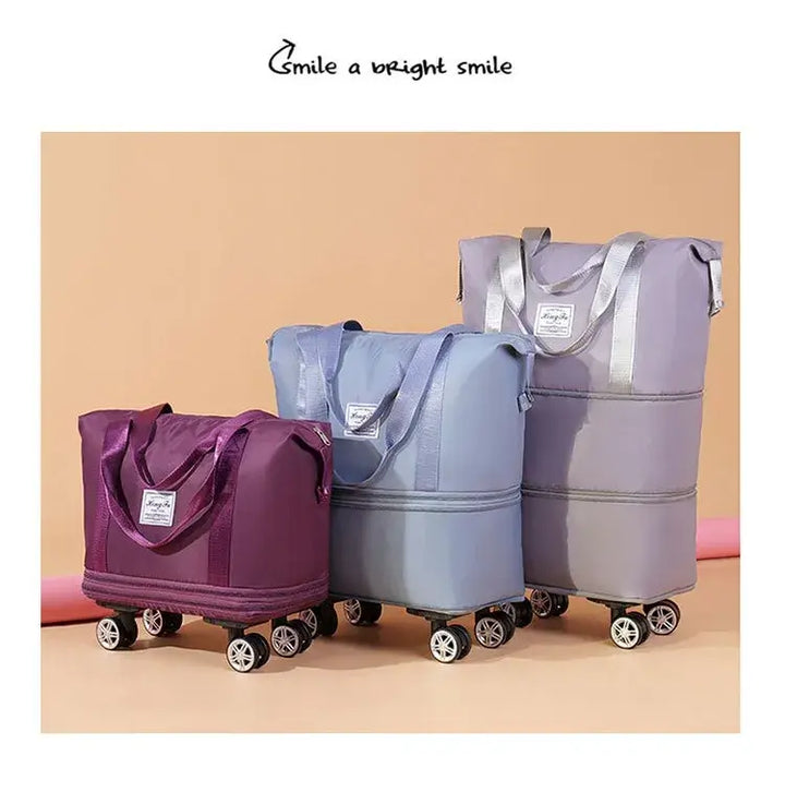 Double-Layer Extended Large Capacity Travel Bag With Wheels