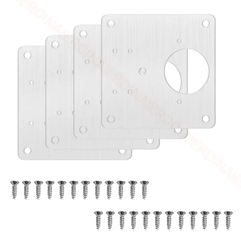 Stainless Steel Furniture Cabinet Door Hinge Repair Plate - MD Store