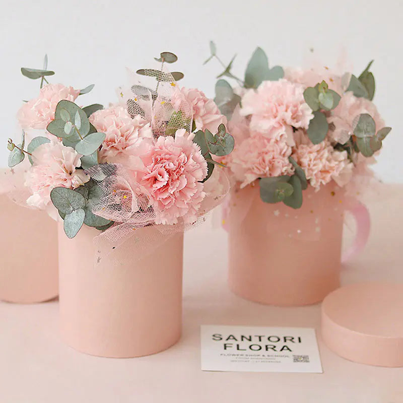 Round Cardboard Flower Gift Box for Weddings & Events