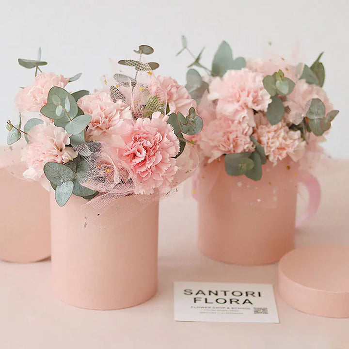 Round Cardboard Flower Gift Box for Weddings & Events