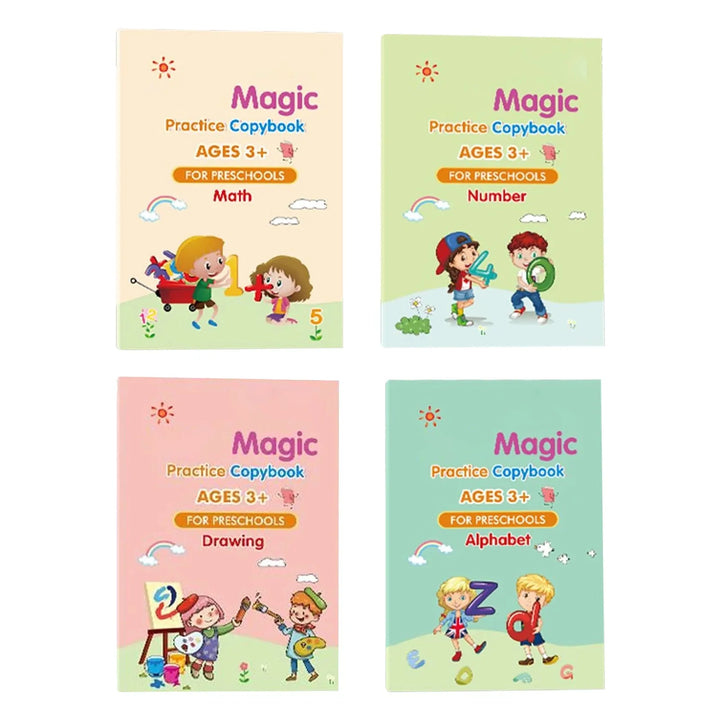 Children's Handwriting Tracing Book Set with Magic Practice Copybook and Pen - MD Store