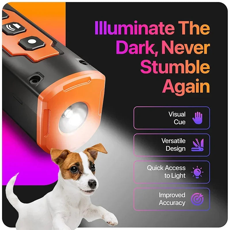 Rechargeable Anti Dog Bark Deterrent Device With LED Flashlight - MD Store