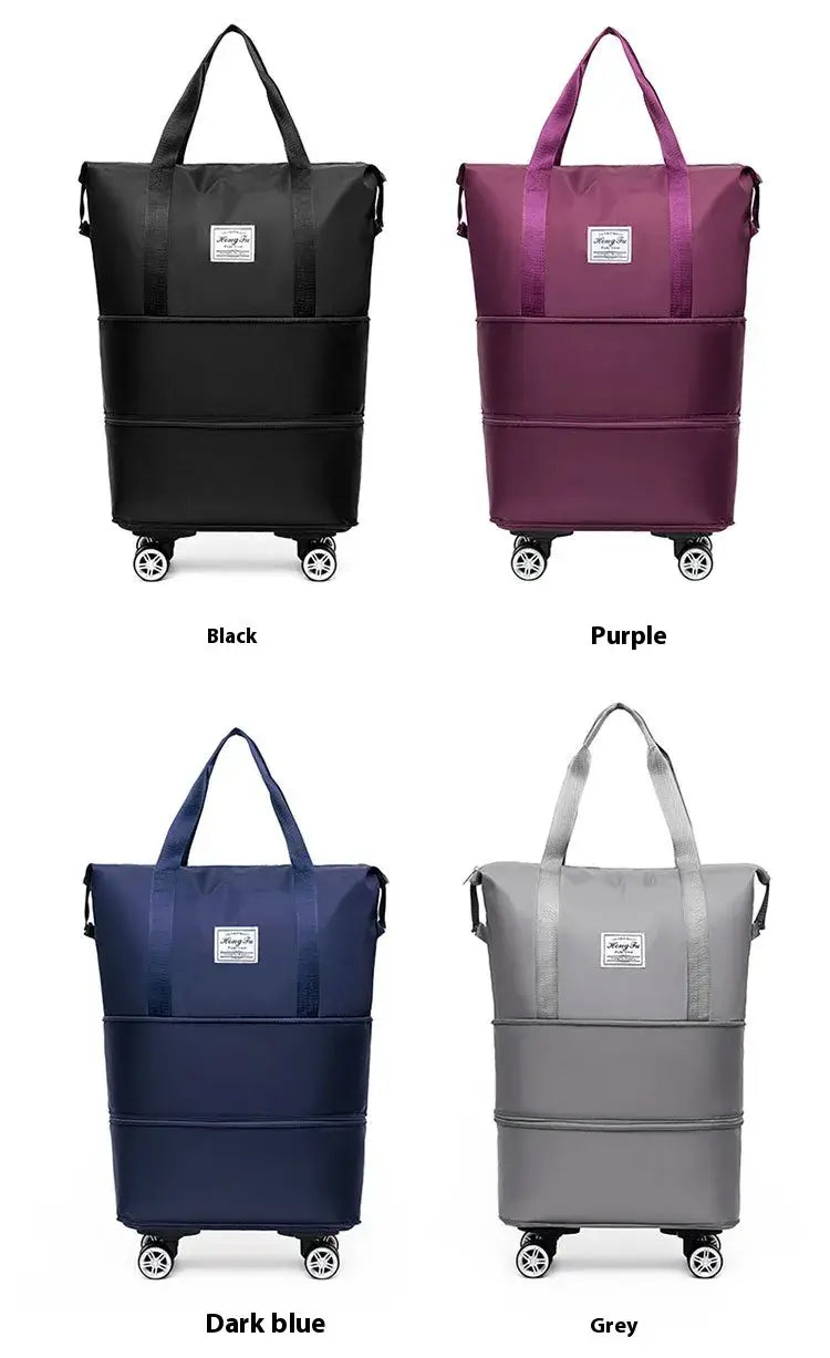 Double-Layer Extended Large Capacity Travel Bag With Wheels