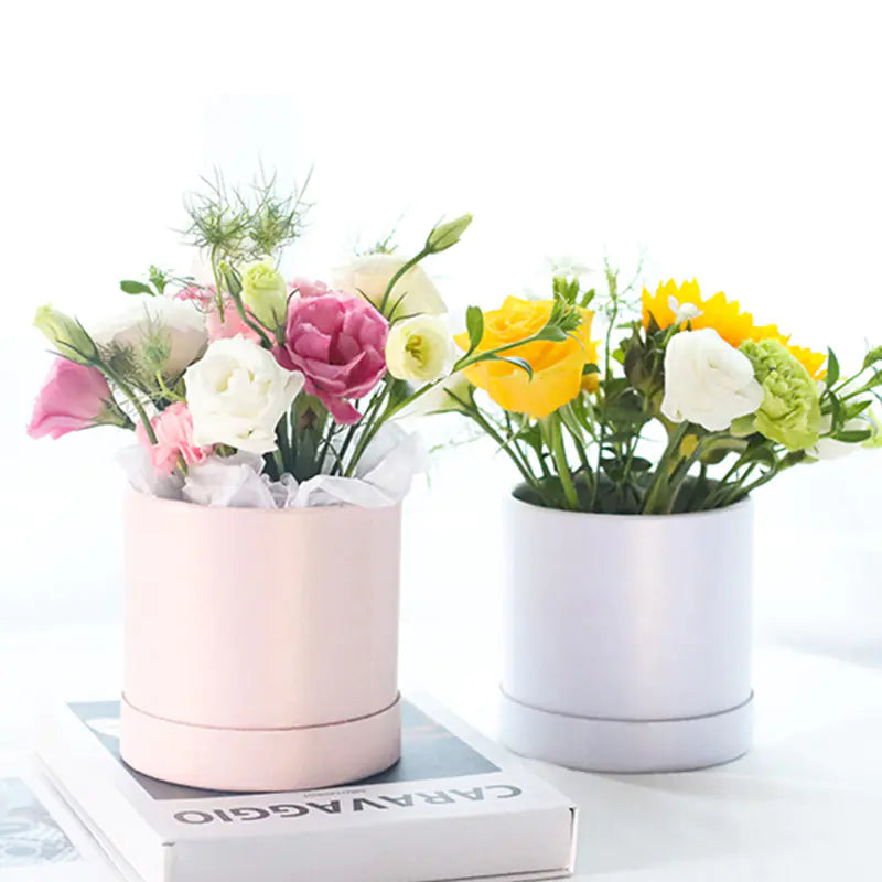 Round Cardboard Flower Gift Box for Weddings & Events
