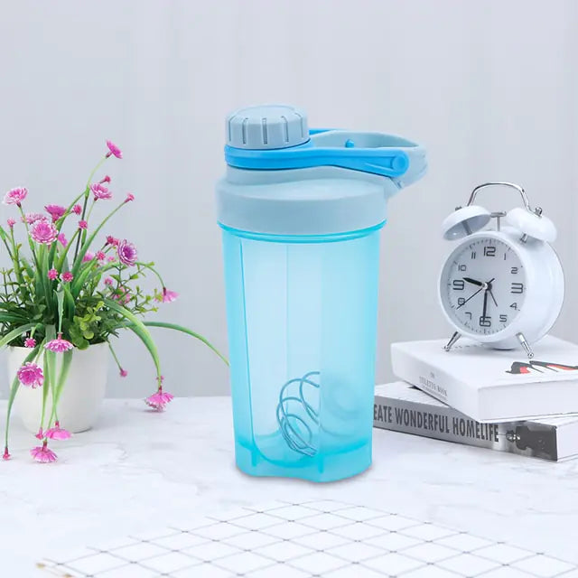 Tragbare Proteinpulver-Shaker-Flasche, 600 ml
