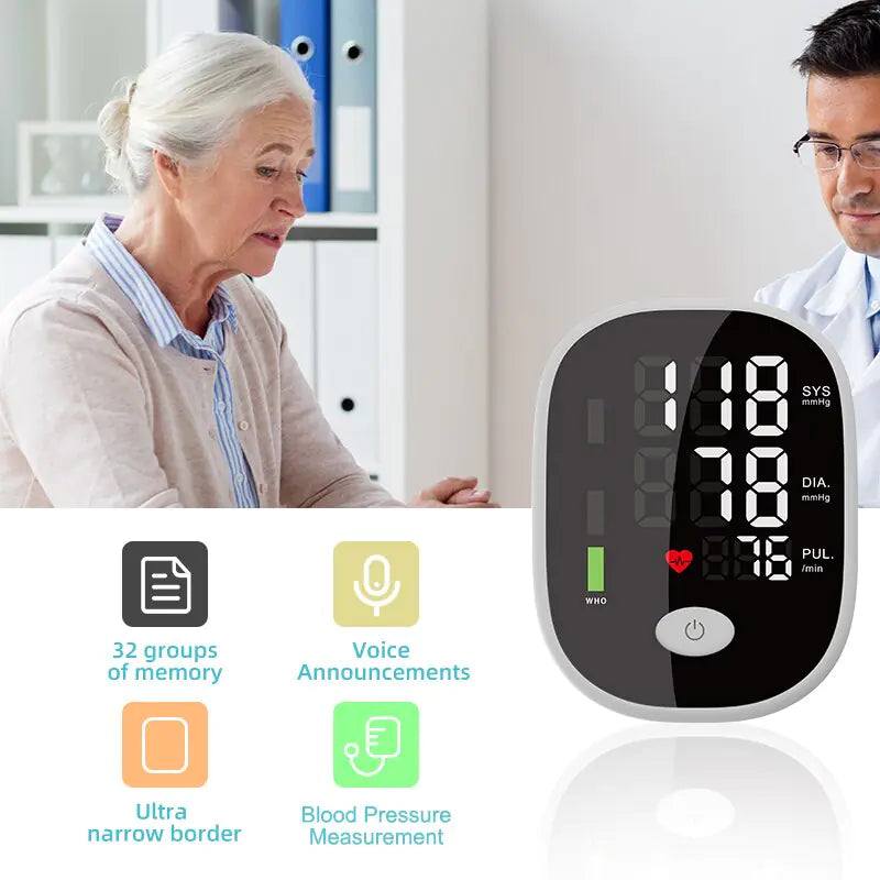 Intelligent Voice Arm Blood Pressure Monitor for Home