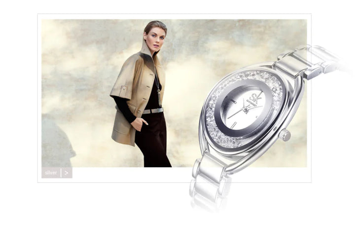 Waterproof Women's Watch with Full Rhinestones, SK Fashion
