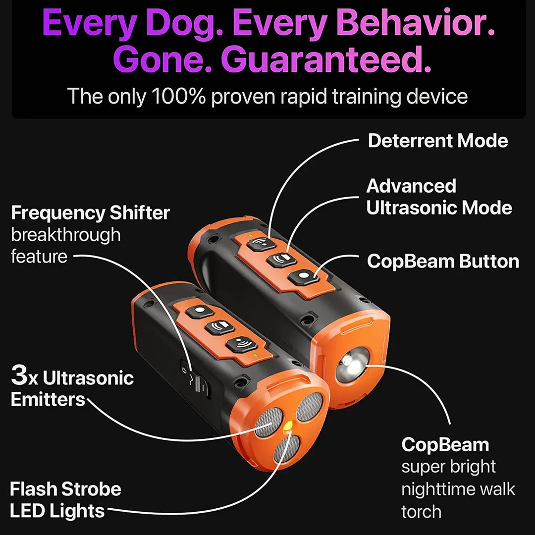 Rechargeable Anti Dog Bark Deterrent Device With LED Flashlight - MD Store