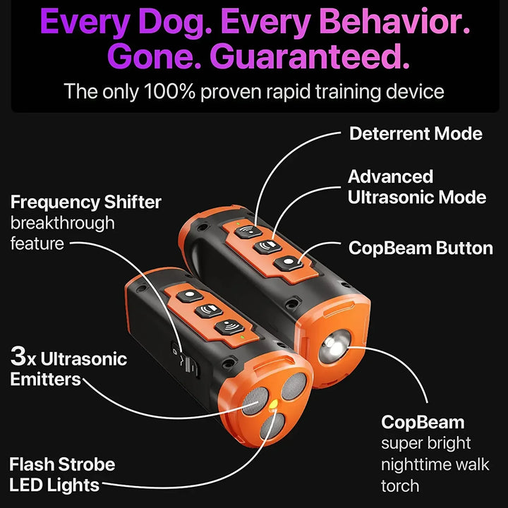 Rechargeable Anti Dog Bark Deterrent Device With LED Flashlight - MD Store