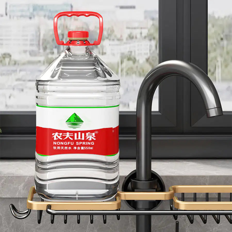 Küchenaufbewahrungsregal für Wasserhähne