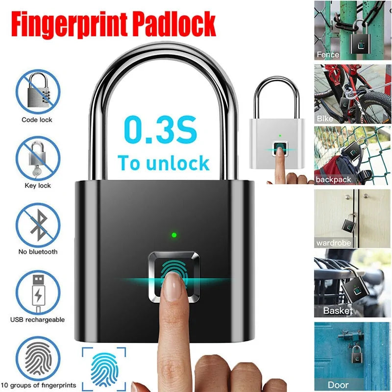 Fingerprint Padlock - MD Store