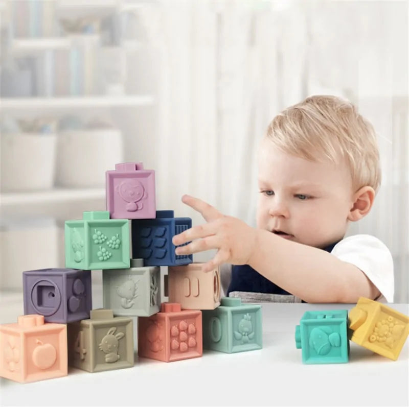 Silicone Educational Building Blocks For Toddlers - MD Store