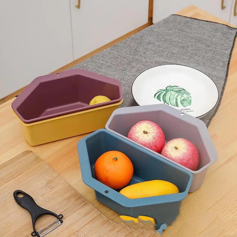 Kitchen Sink Triangle Drain Basket for Storage