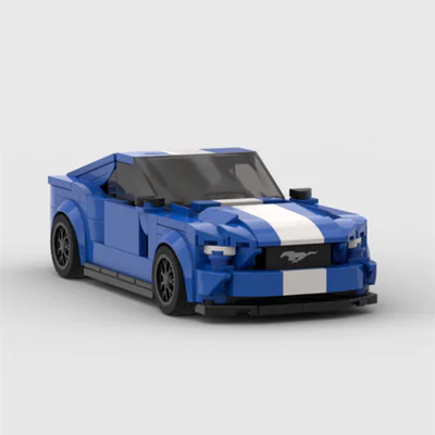MOC Ford Mustang Hoonicorn Auto Geschwindigkeit Champion Racer Baustein