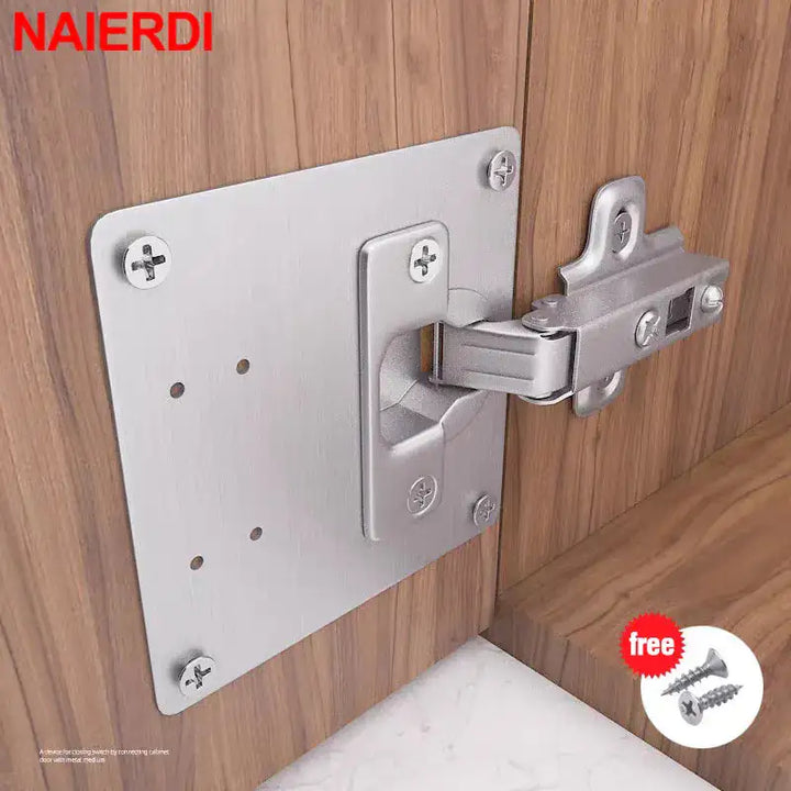 Stainless Steel Furniture Cabinet Door Hinge Repair Plate - MD Store