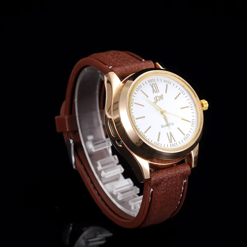 Creative Men's Watch with USB Charging Lighter