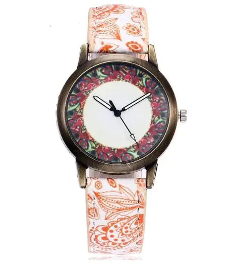 Vintage Ethnic Print Women's Quartz Watch Gift
