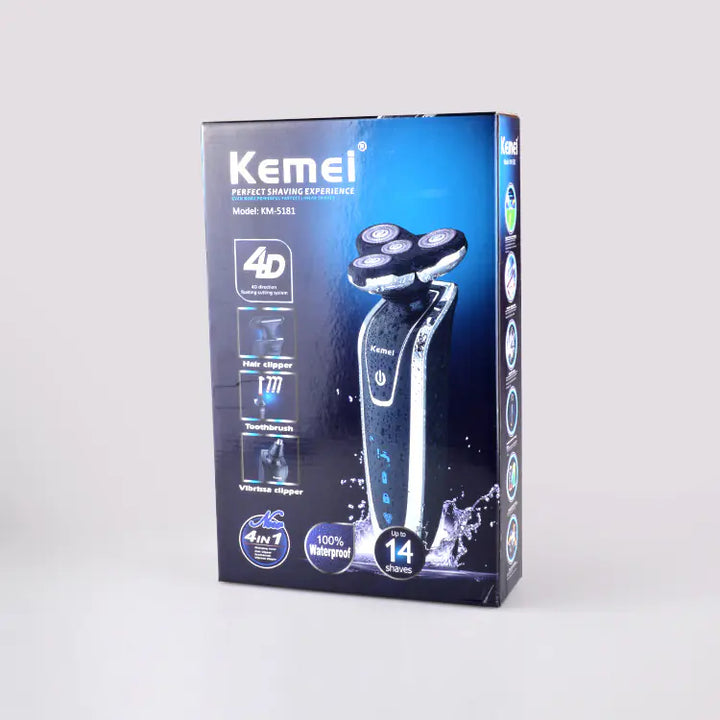 4-Blade Rechargeable Men's Shaver and Grooming Set