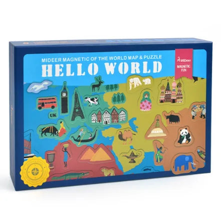 Hello World! Magnetic World Map - MD Store