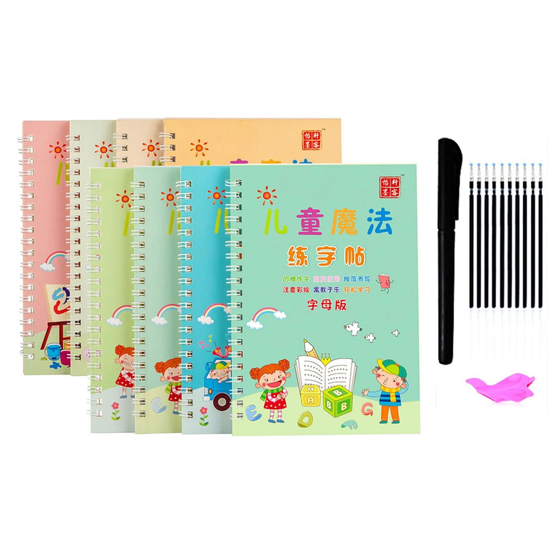 Children's Handwriting Tracing Book Set with Magic Practice Copybook and Pen - MD Store