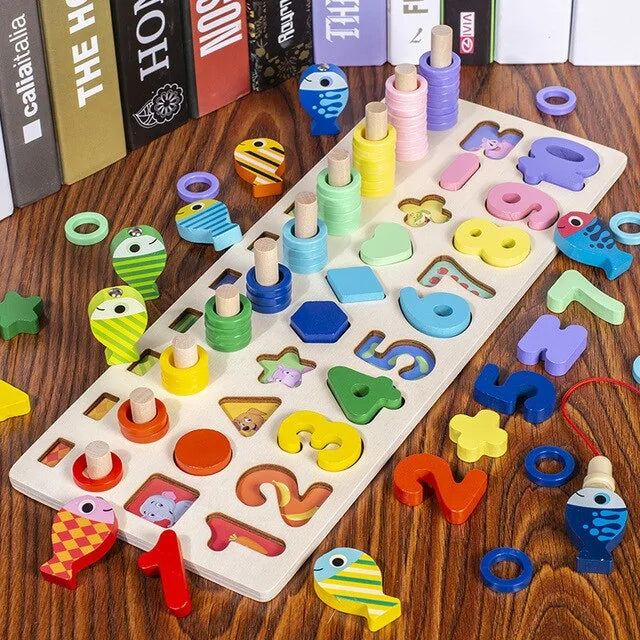 Montessori Wooden Geometric Puzzle for Kids - MD Store