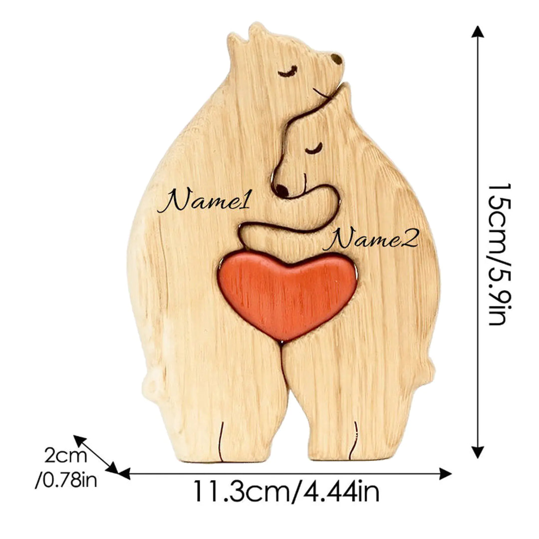 Wooden Animal Puzzle Decor Set