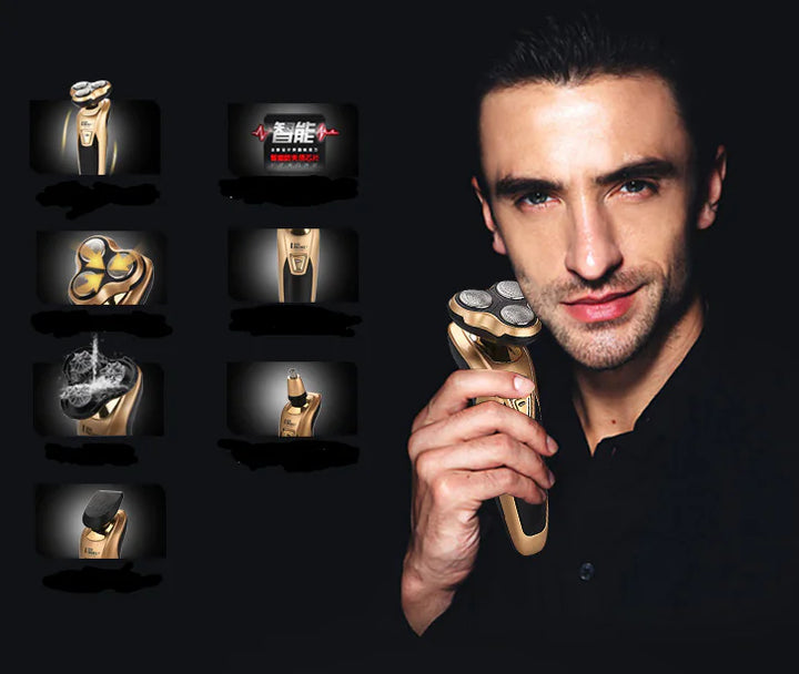 3-in-1 Rechargeable Electric Razor and Beard Trimmer