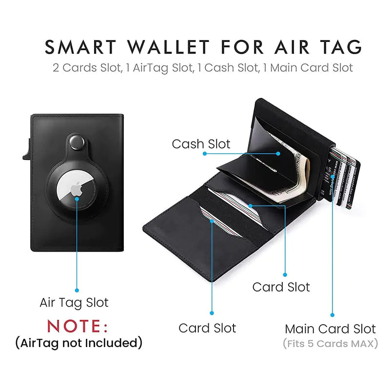 Smart Air Tag Wallet with RFID Blocker - MD Store