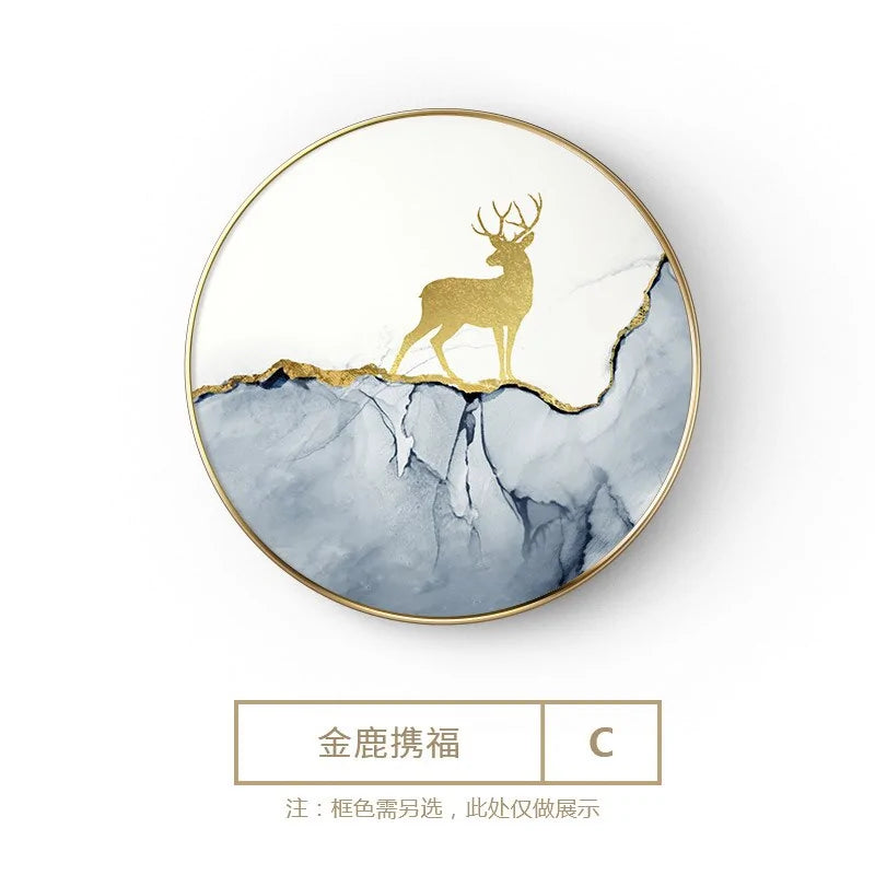 Abstract Colorful Circle Canvas Painting - MD Store