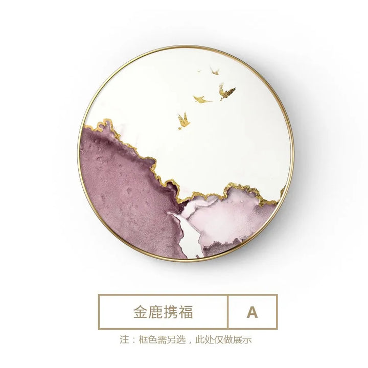 Abstract Colorful Circle Canvas Painting - MD Store