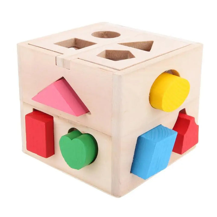 Wooden Shapes Sorting Cube - MD Store