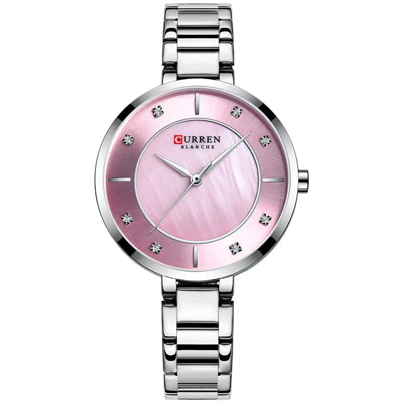 Curren Women's Waterproof Quartz Watch with Steel Band