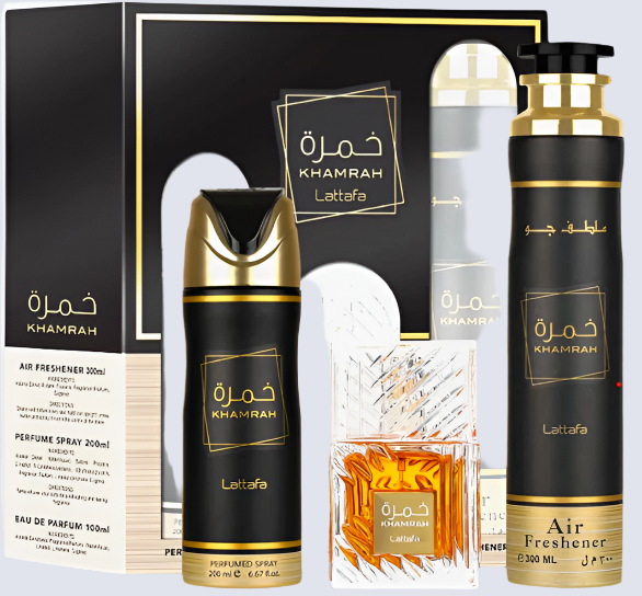 Lattafa Khamrah Lattfa Eau De Parfum, Air Freshener And Perfumed Spay (Unisex)