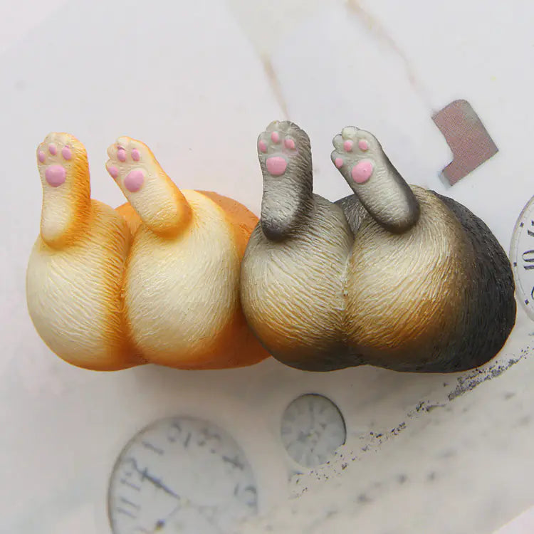 Corgi Butt Magnet and Refrigerator Sticker Set