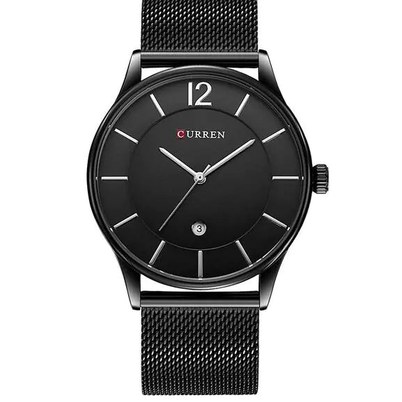 Waterproof Mesh Strap Watch with Calendar for Business