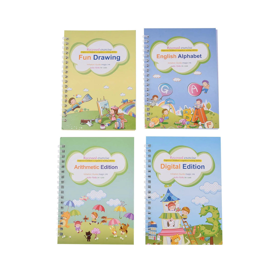 Children's Handwriting Tracing Book Set with Magic Practice Copybook and Pen - MD Store
