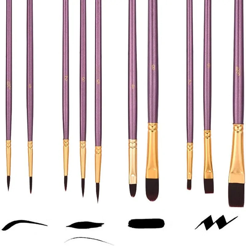 10-teiliges Pinselset