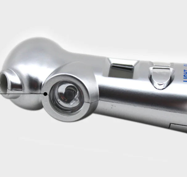 Silver 4-in-1 Tire Pressure Gauge with Flashlight