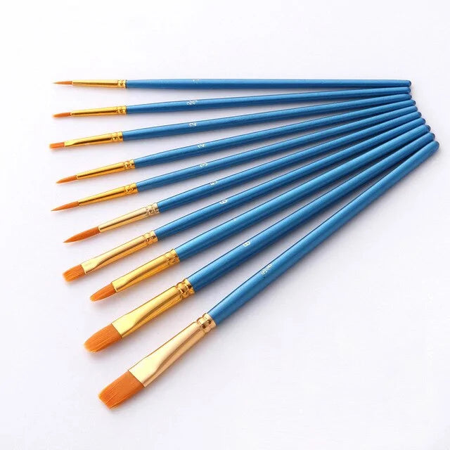 10-teiliges Pinselset