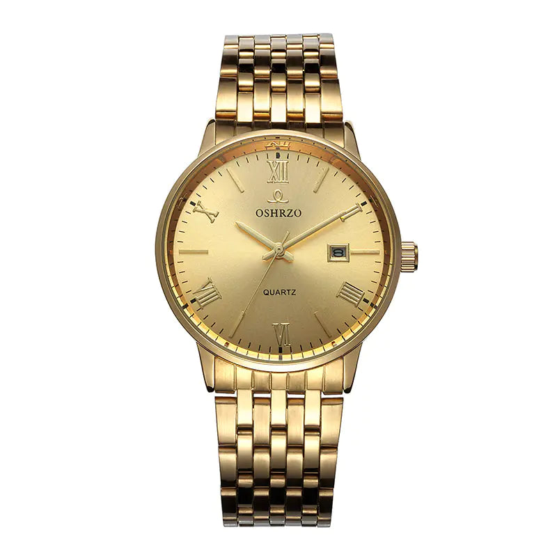 Men's Business Casual Watch, Steel Band Quartz, Waterproof